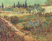 Vincent Van Gogh Flowering Garden with Path (nn04) oil painting reproduction